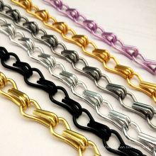 Rideau en maille de maillon de chaîne à double crochet coloré en aluminium
